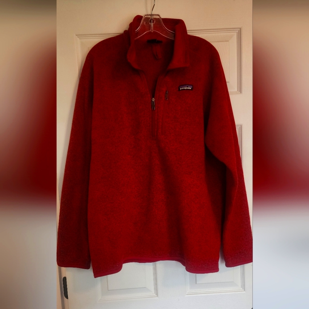Patagonia 3/4 zip red pullover